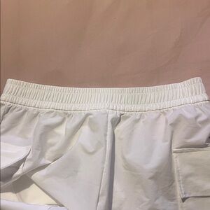 Women’s White Cargo Pocket Shorts